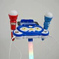 Microfono Karaoke Doble Infantil Niñas Mp3 Efectos Color Azul - Miniatura 6