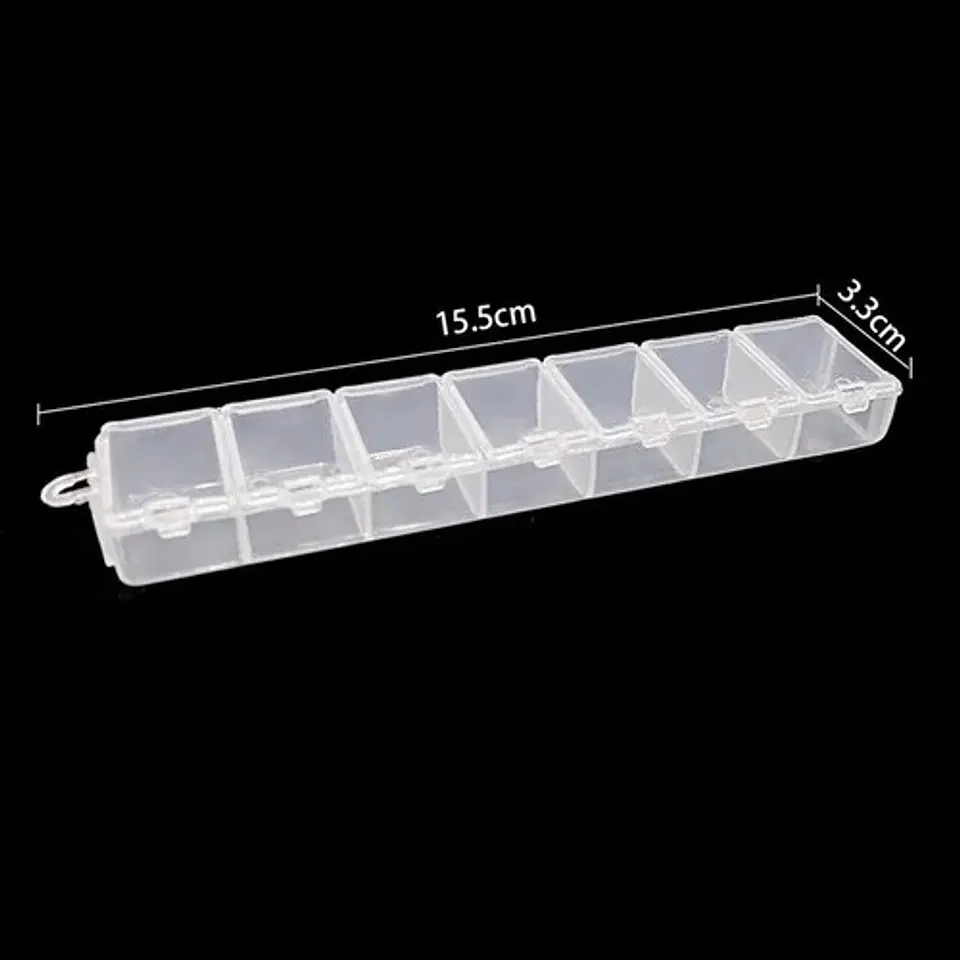 Pastillero Organizador Semanal 7 Compartimentos Transparente 4