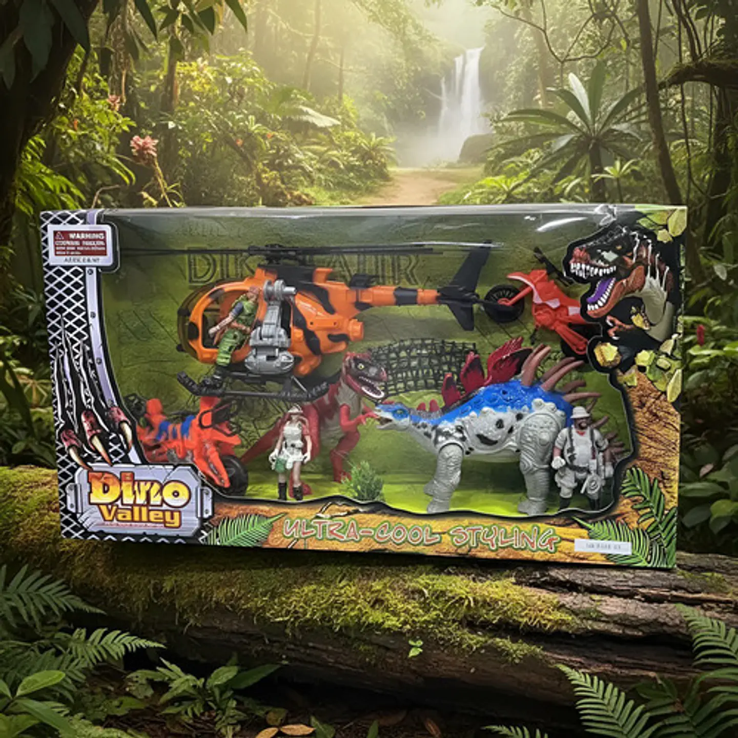 Set De Juego Dino Valley Dinosaurios Carro Helicóptero Figur 2