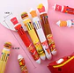 Set X4 Esferos Lapicero Multicolor Comidas Rapidas 10 Trazos - Miniatura 5