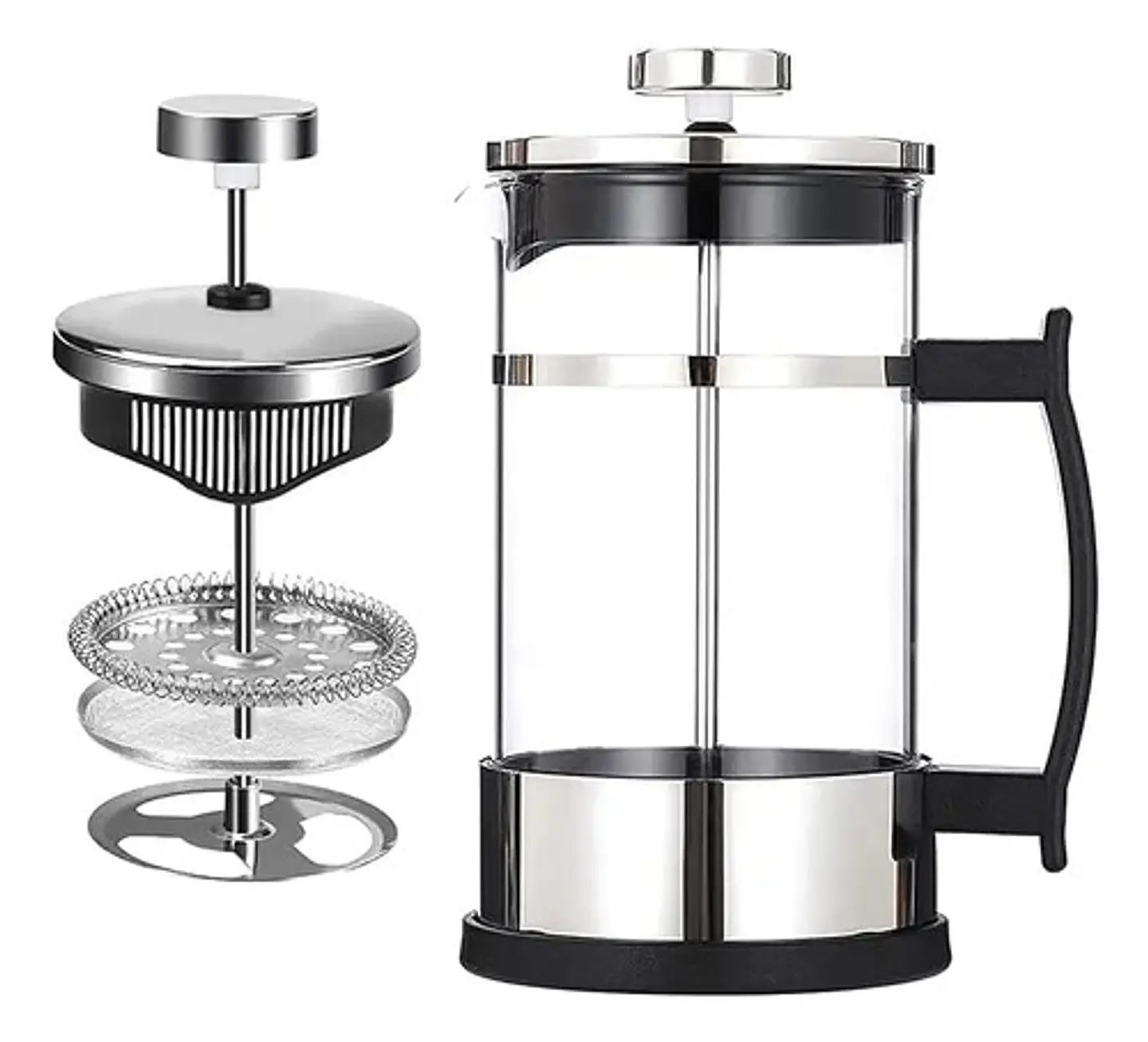Cafetera Prensa Francesa 350ml De Lujo Acero Inoxidable Color Vidrio 0 0v 1