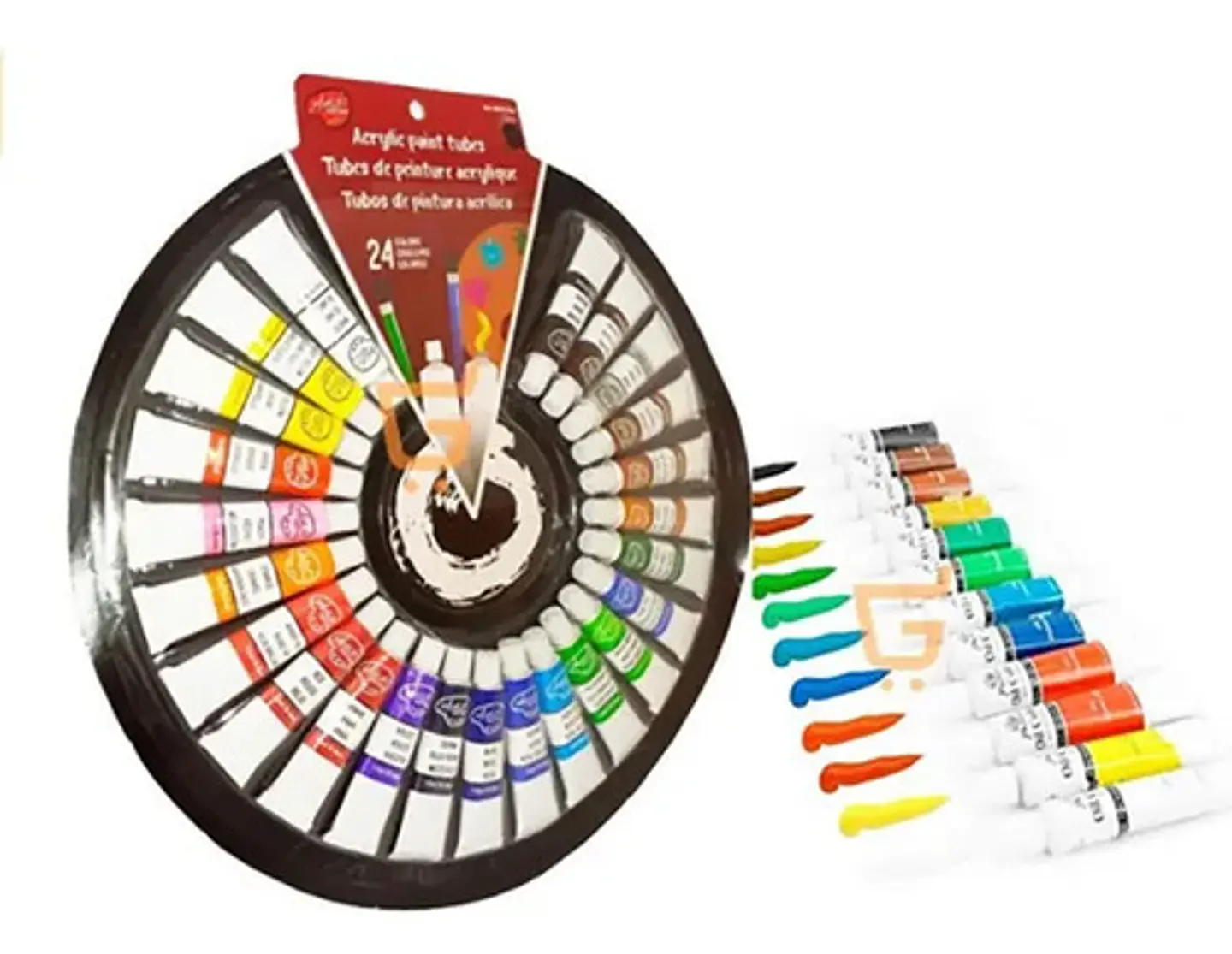 Set Pintura Acrílica Artist Series X24 Tubos 12ml No Fluorescente 1