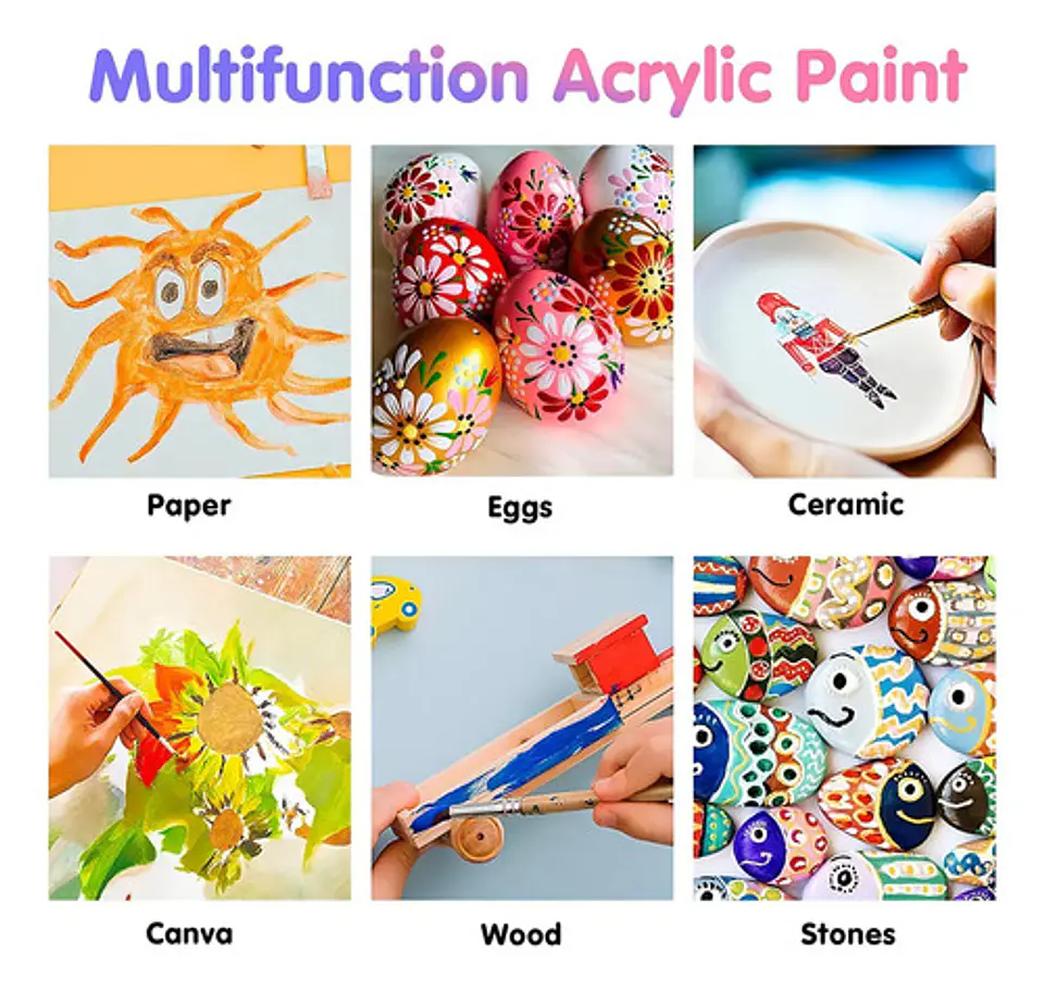 Set Pintura Acrílica Artist Series X24 Tubos 12ml No Fluorescente 3