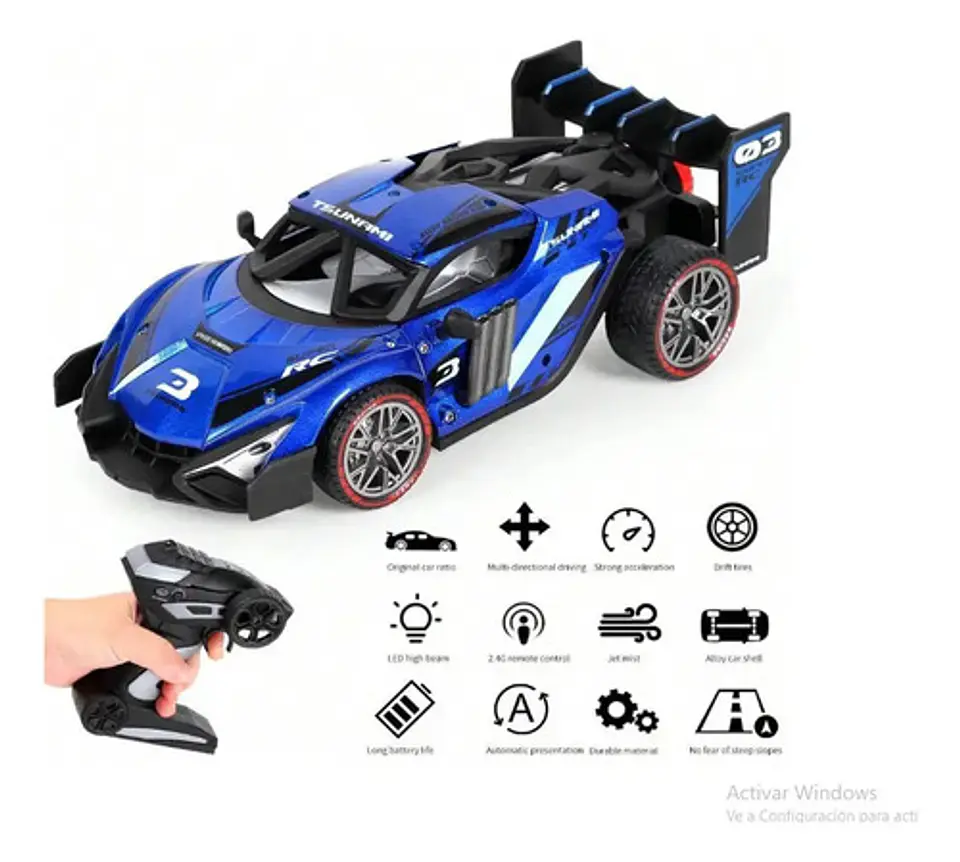 Carro Deportivo Control Remoto Color Azul 3
