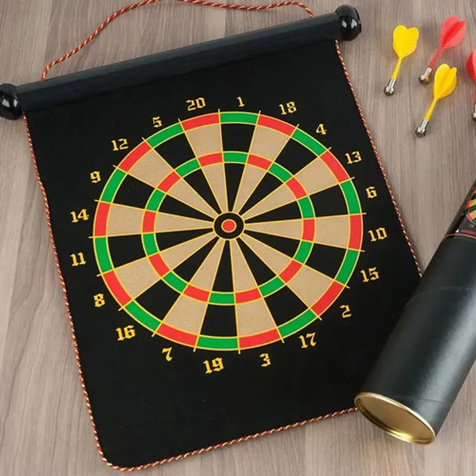 Juego De Dardos Tablero Magnético Portátil Enrollable 25cm 1