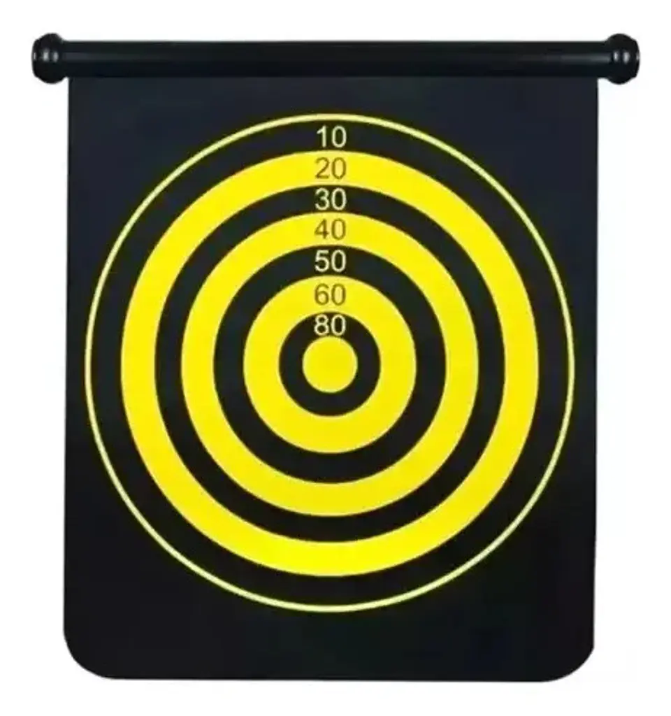 Juego De Dardos Tablero Magnético Portátil Enrollable 25cm 2