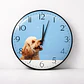 Reloj De Pared Cocina Perros Decorativo Hogar Hora Estructura 836-10 Negro Fondo Azul - Miniatura 5