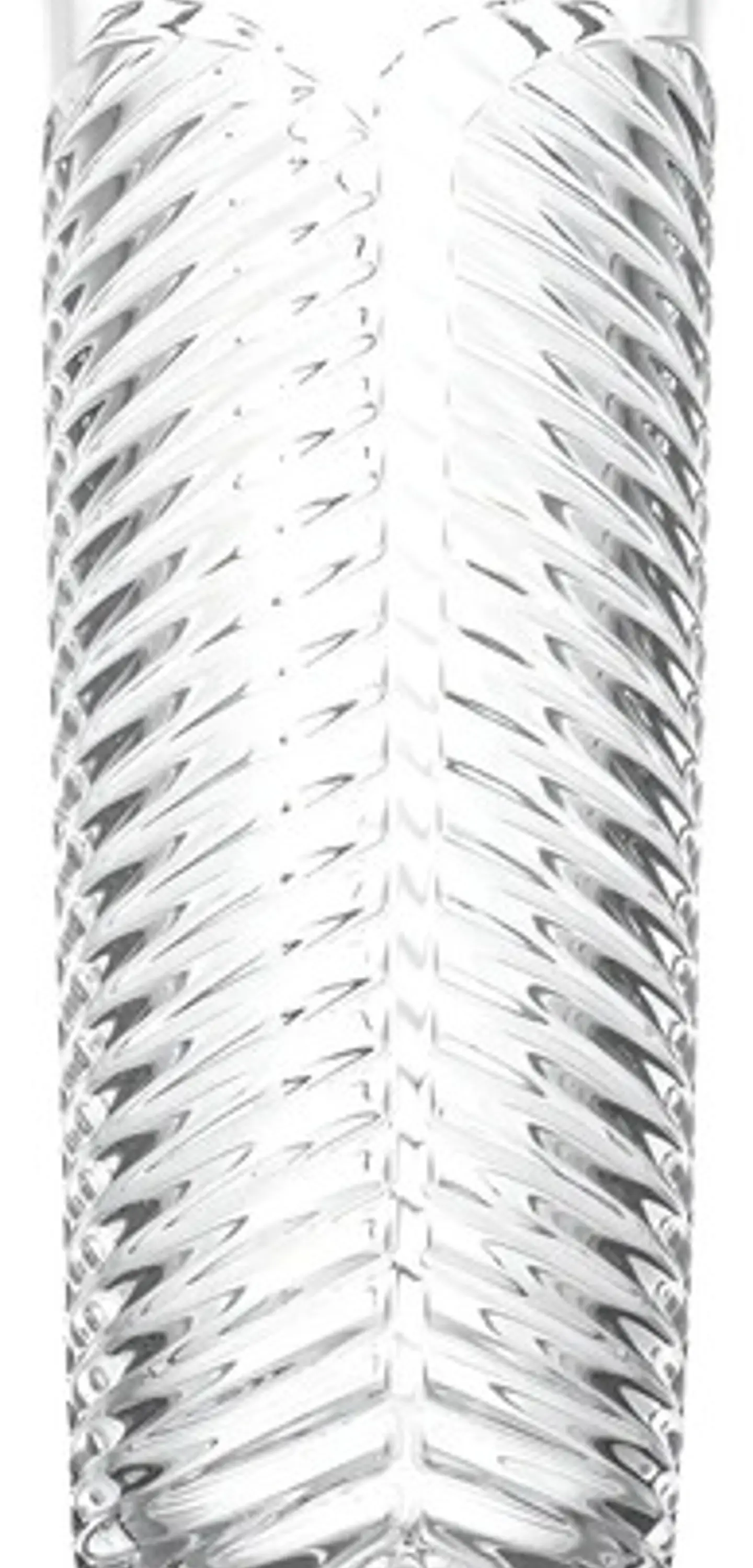Florero De Vidrio Redondo Con Rayas Para Decoración, 24 Cm Cristal Rdondo Rayas 2