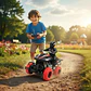 Cuatrimoto Rc Batería Recargable Con Control Juguete Niños Color Rojo - Miniatura 3
