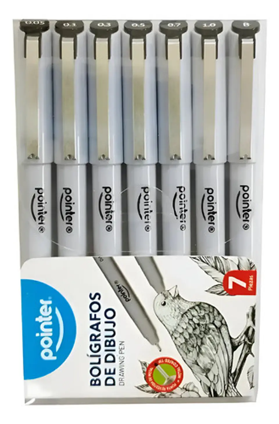 Bolígrafos Técnicos Pointer X7 Tinta Negra Resistente Al Agua Negro 1