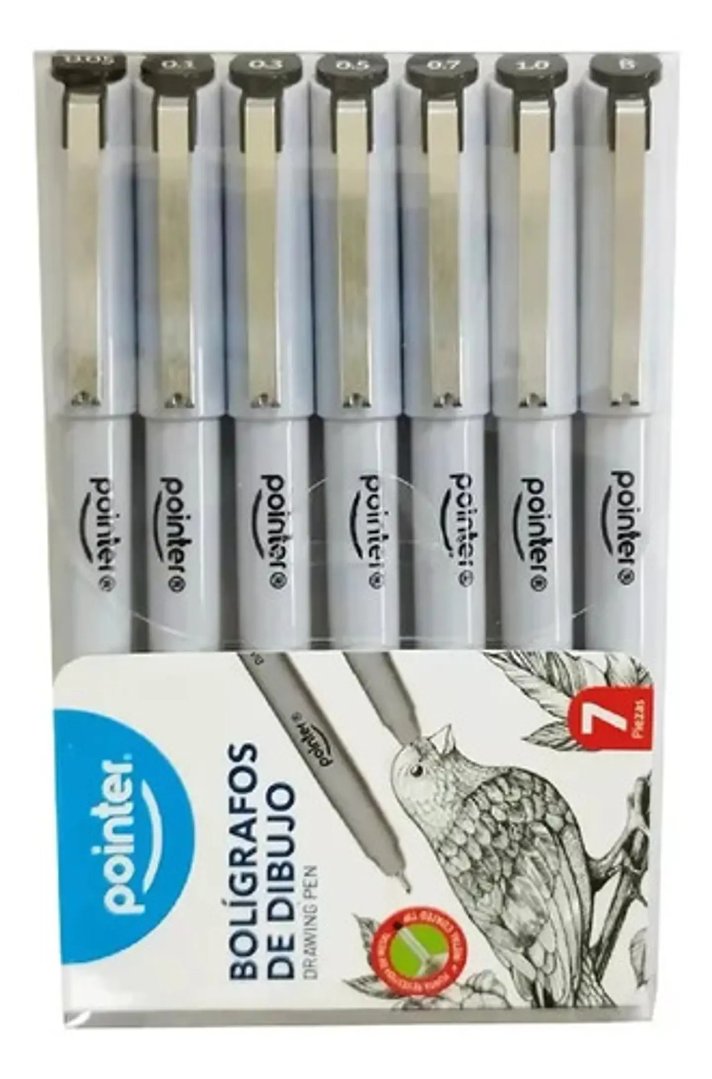 Bolígrafos Técnicos Pointer X7 Tinta Negra Resistente Al Agua Negro 2