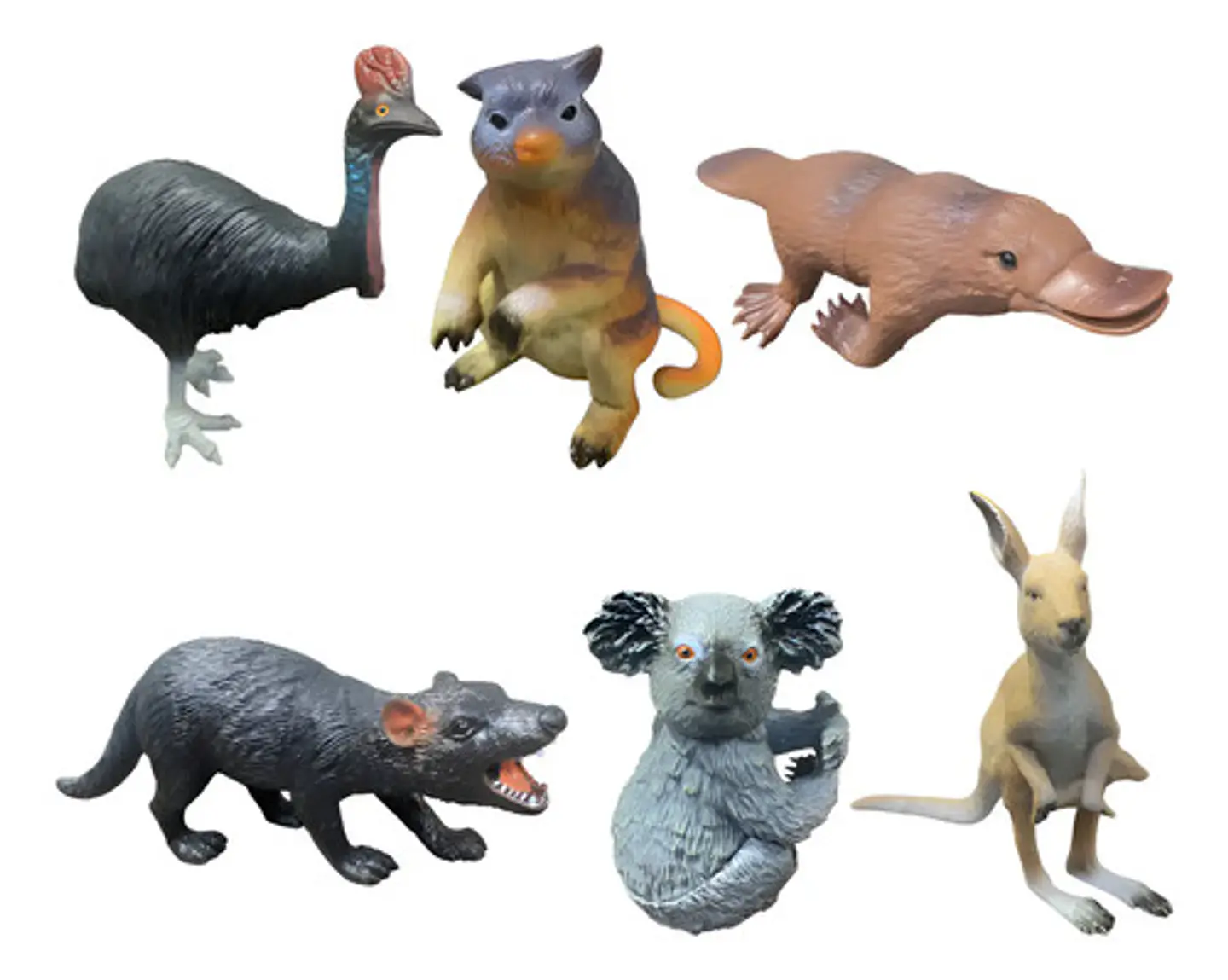 Set De 6 Animales Plásticos Salvajes Medianos Juguete 1