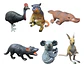 Set De 6 Animales Plásticos Salvajes Medianos Juguete - Miniatura 1