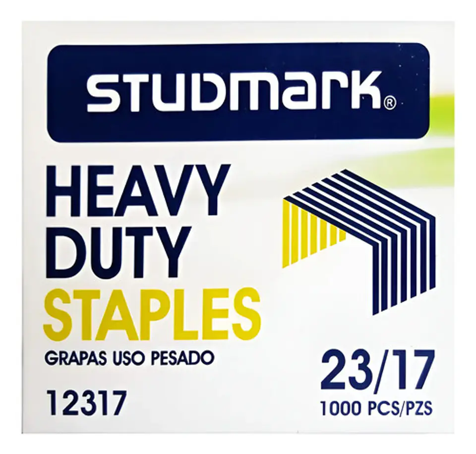 Grapa Gancho Uso Pesado Cosedora X 1000 Ref 23/17 Studmark Color Plateado 1