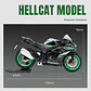 1:12 Coleccion Escala Metal Moto Zx-10r Con Luz Y Base - Miniatura 2