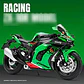 1:12 Coleccion Escala Metal Moto Zx-10r Con Luz Y Base - Miniatura 7