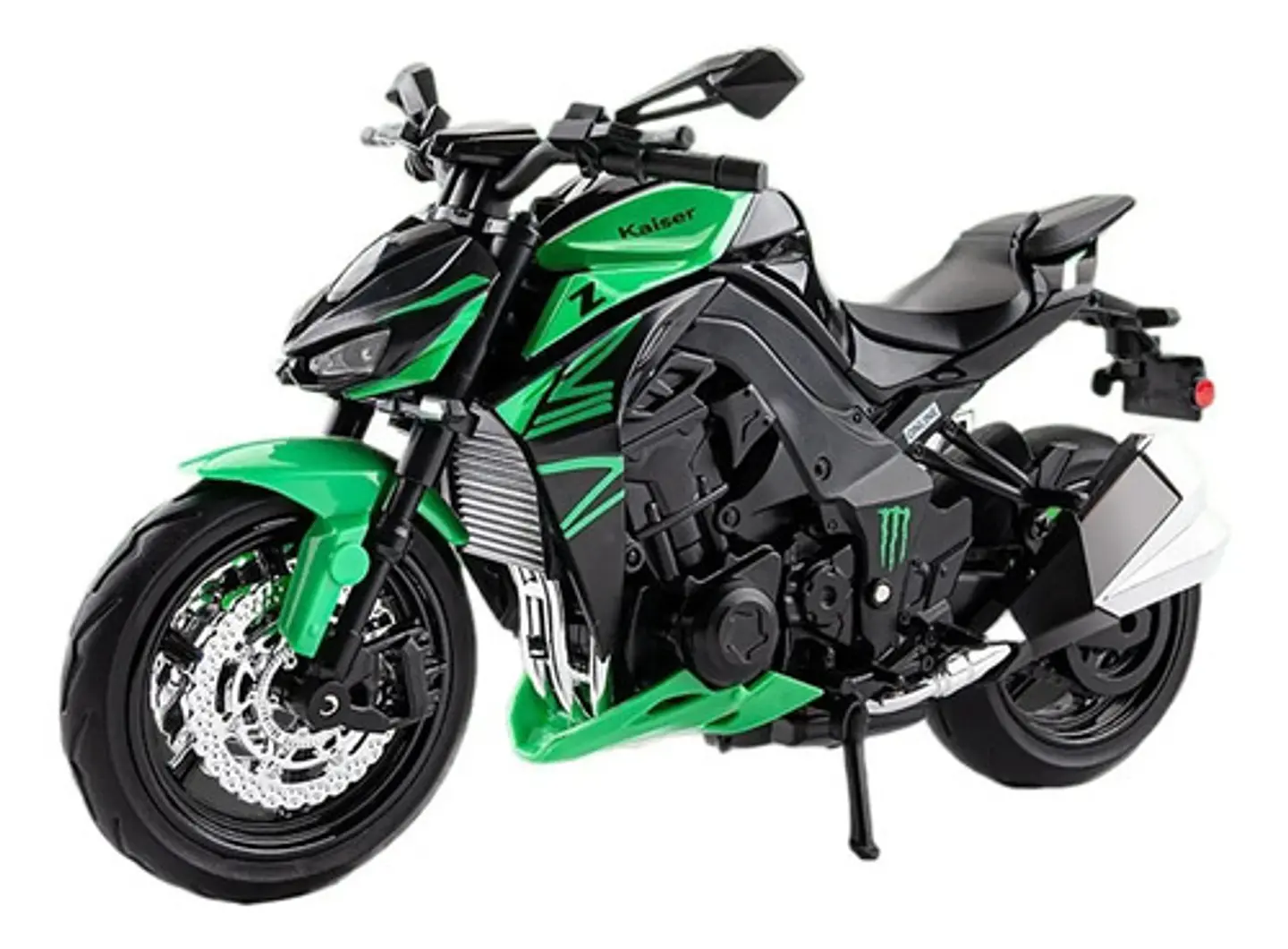 Modelo De Motocicleta Kawasaki Z1000 De Aleación 1:12 Color Green 1