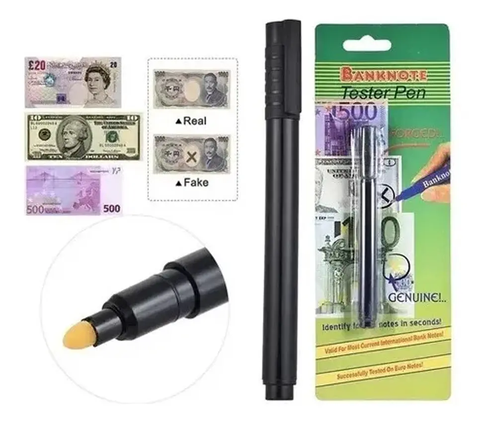 Detector Billetes Falsos Marcador Lápiz X3 5