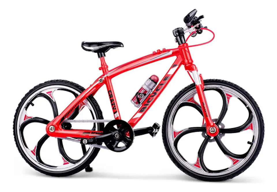 Bicicleta De Montaña En Miniatura Mini Red Crazy Escala 1:10 1