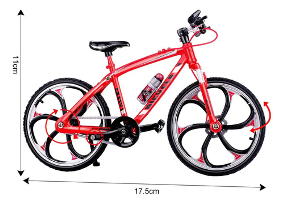 Bicicleta De Montaña En Miniatura Mini Red Crazy Escala 1:10 2