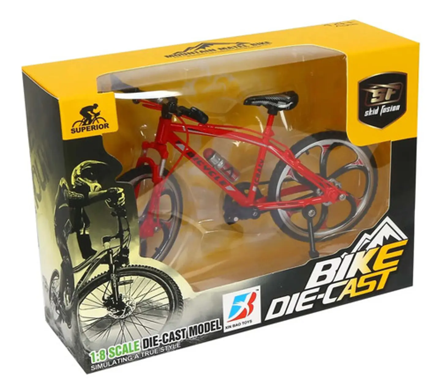 Bicicleta De Montaña En Miniatura Mini Red Crazy Escala 1:10 4