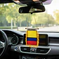 Bandera Vidrio Carro Colombia Con Chupa Mundial Decoracion - Miniatura 1