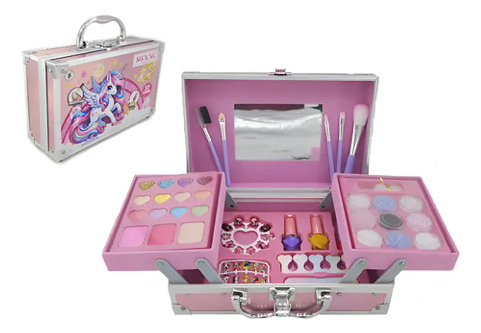 Kit Maquillaje Para Niñas Esmalte Uñas Y Mostacilla Pulseras 1