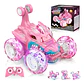 Carro R/c Unicornio Y Tiburón Para Niñas Luces Y Sonidos Color Rosa - Miniatura 1