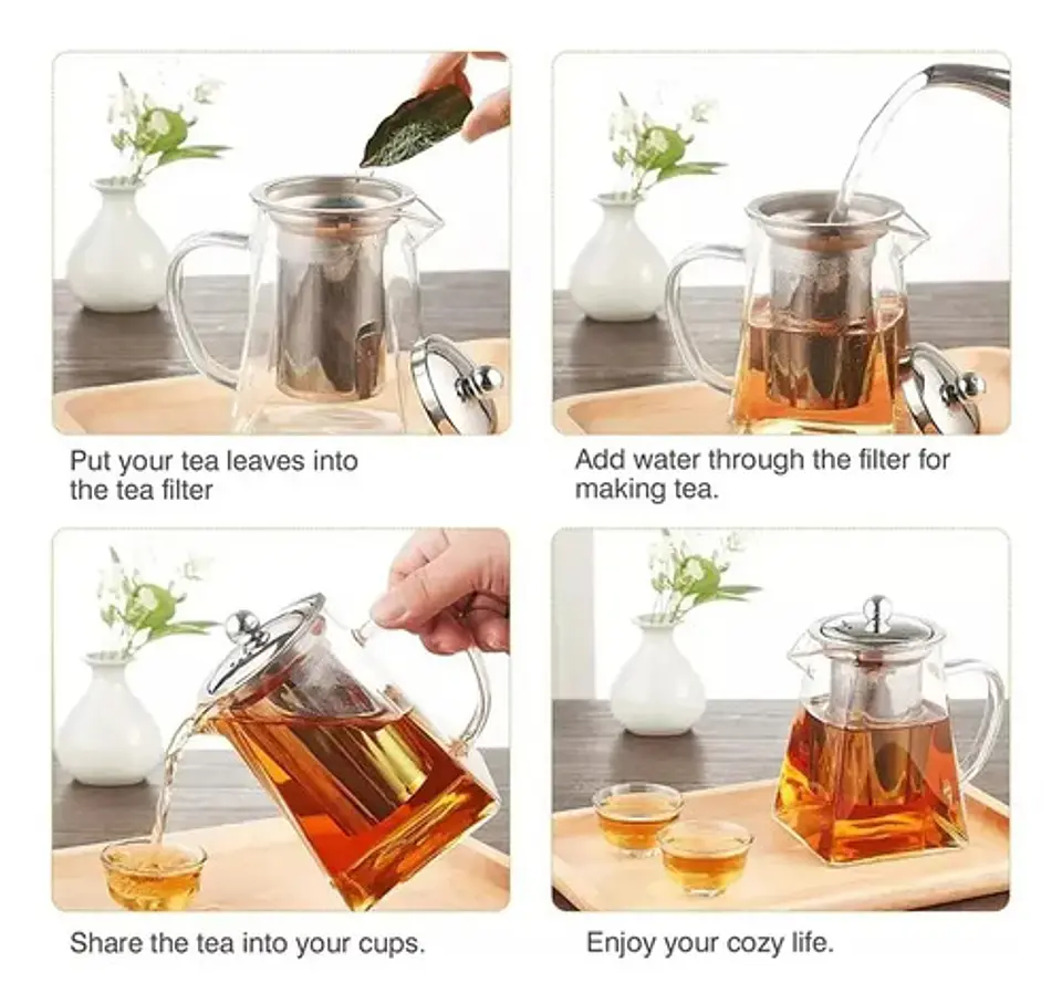 Jarra Infusora Borosilicato Aromaticas Te Frutas Infusi 350m Color Wd-01 5