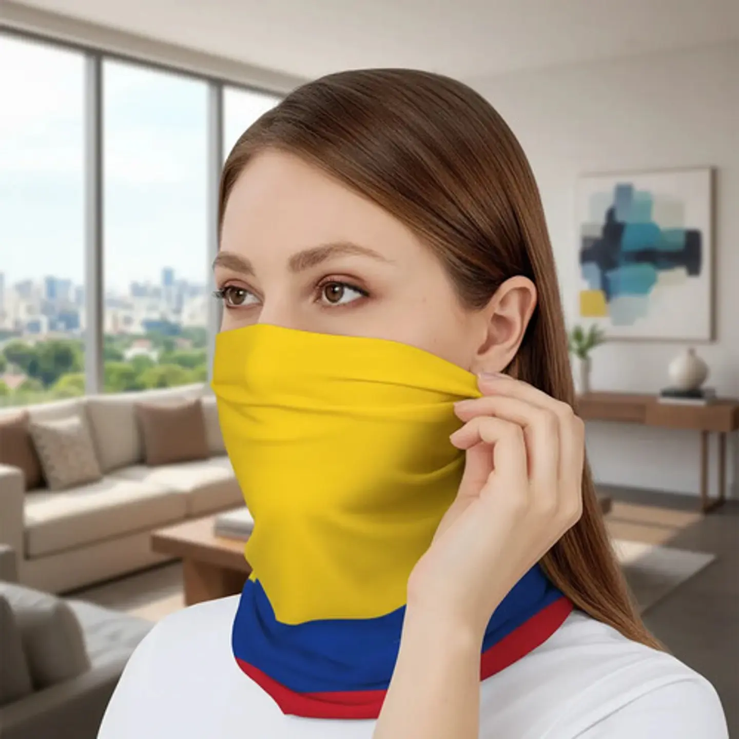 Cuello Deportivo Bandera De Colombia Moto Multifuncional Amarillo, Azul Y Rojo Bandera De Colombia Talla Única 1