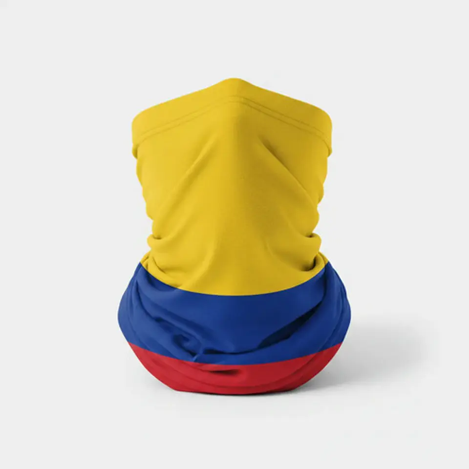 Cuello Deportivo Bandera De Colombia Moto Multifuncional Amarillo, Azul Y Rojo Bandera De Colombia Talla Única 6