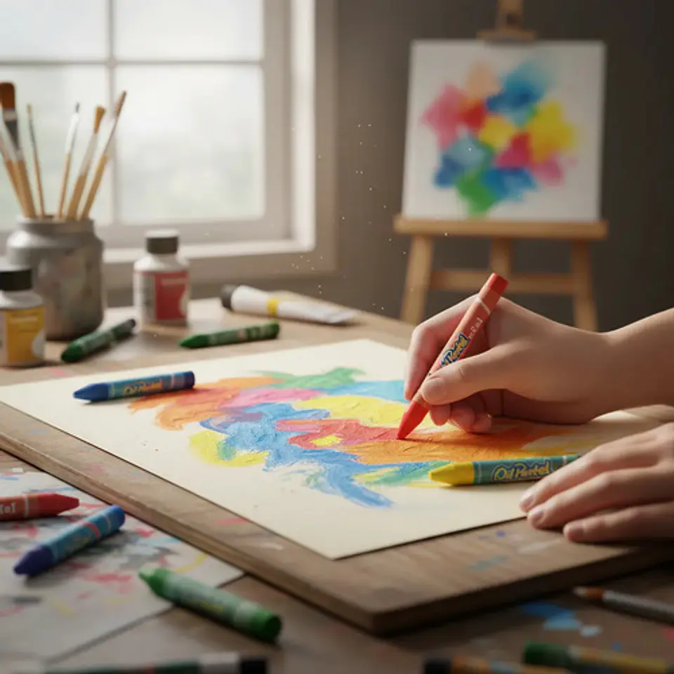 Crayones Óleo Pastel Al Óleo Oil Pastel Caja De 18 Colores 4