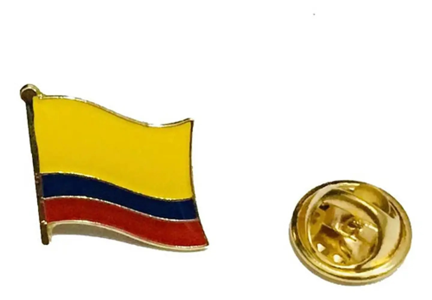 Pin Prendedor De Solapa Bandera De Colombia - Broche Dorado 1