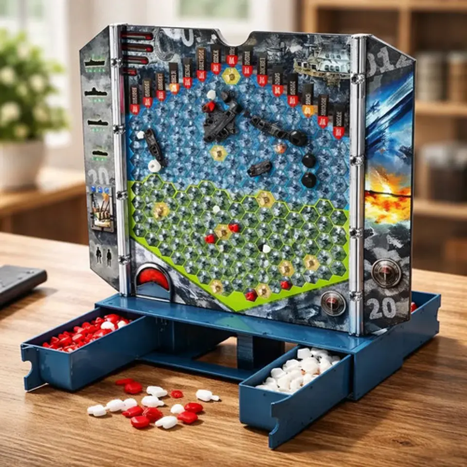 Juego De Mesa Batalla Naval Estrategia Tablero Portátil Mode 2