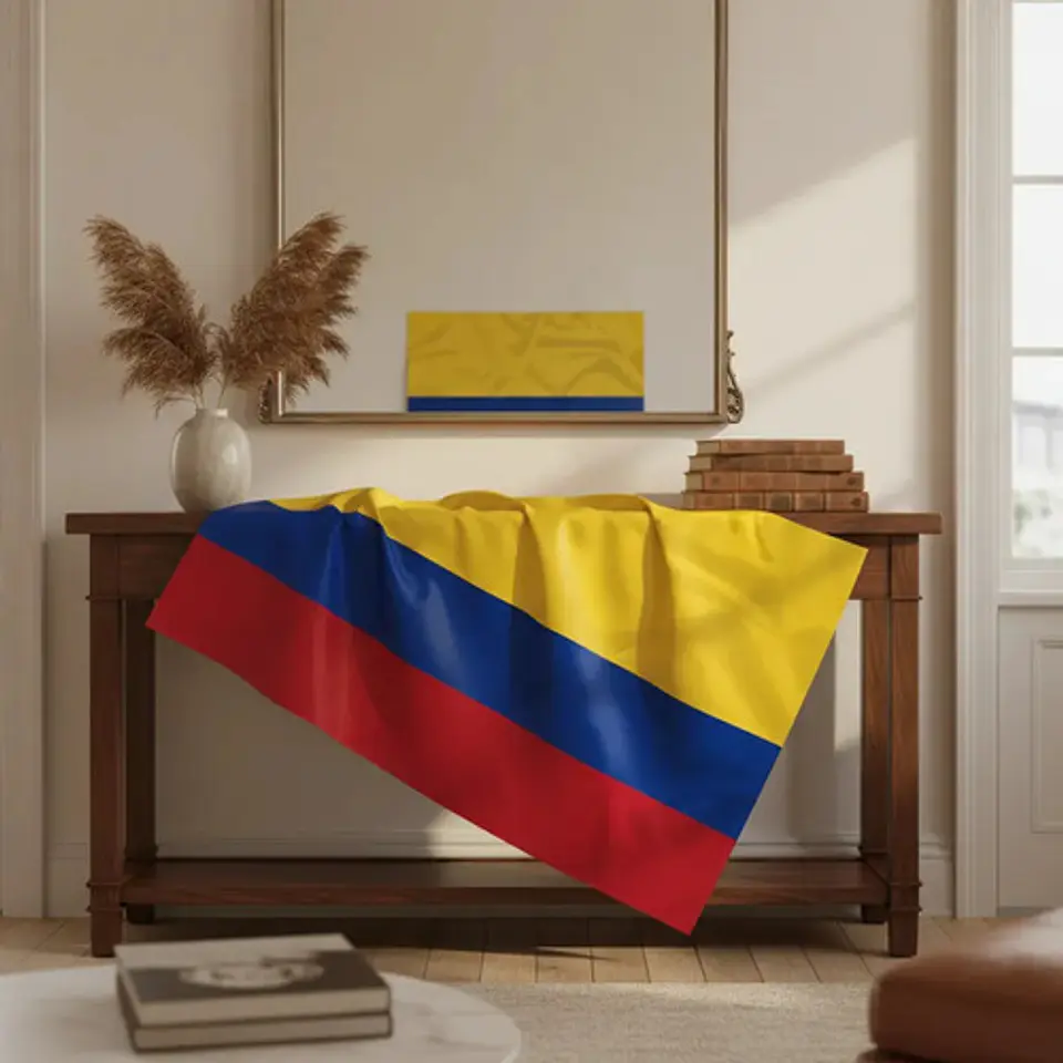 Bandera Colombiana De 150cm X 90cm Doble Cara Mundial Futbol 4