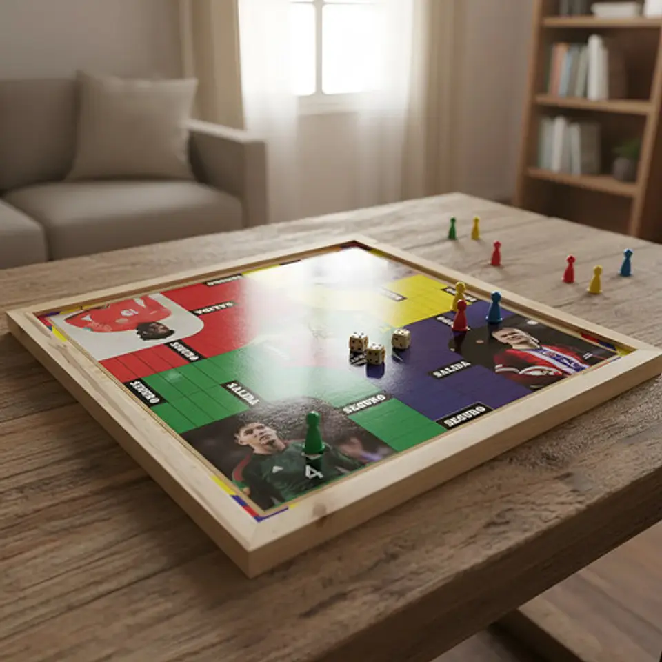 Juego Parqués Imantado Doble Cara 4 Y 6 Puestos Mundial Futb 1
