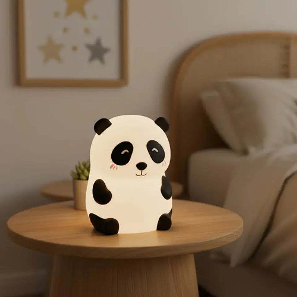 Lampara Luz Led Osito Mesita Noche Niños Habitación Portátil 1