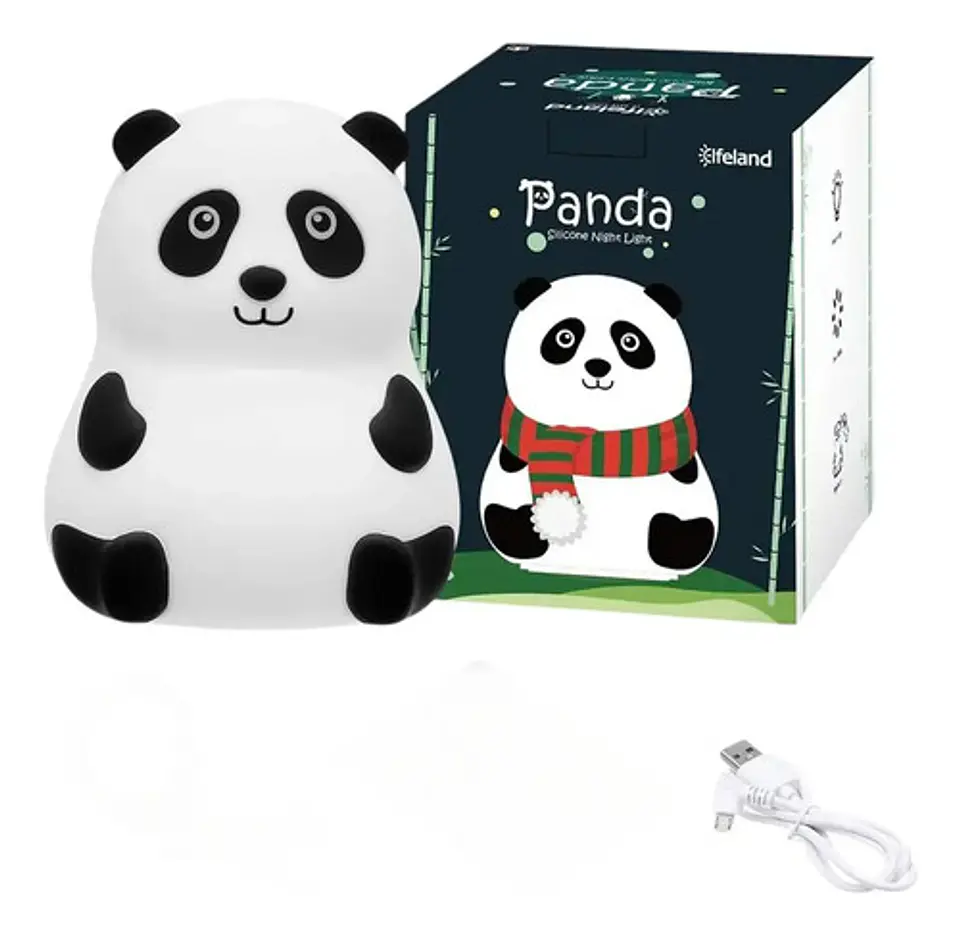 Lampara Luz Led Osito Mesita Noche Niños Habitación Portátil 4