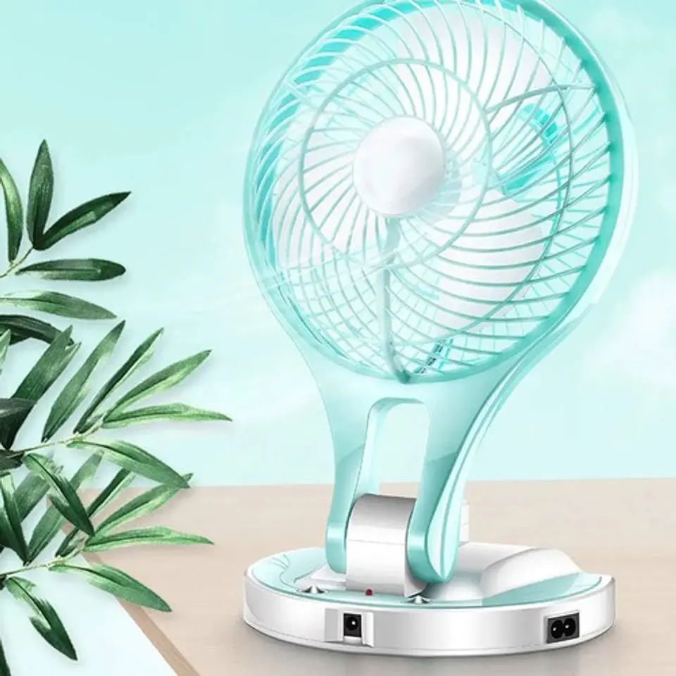 Mini Ventilador Mini Fan Con Lampara Jr-5580 3
