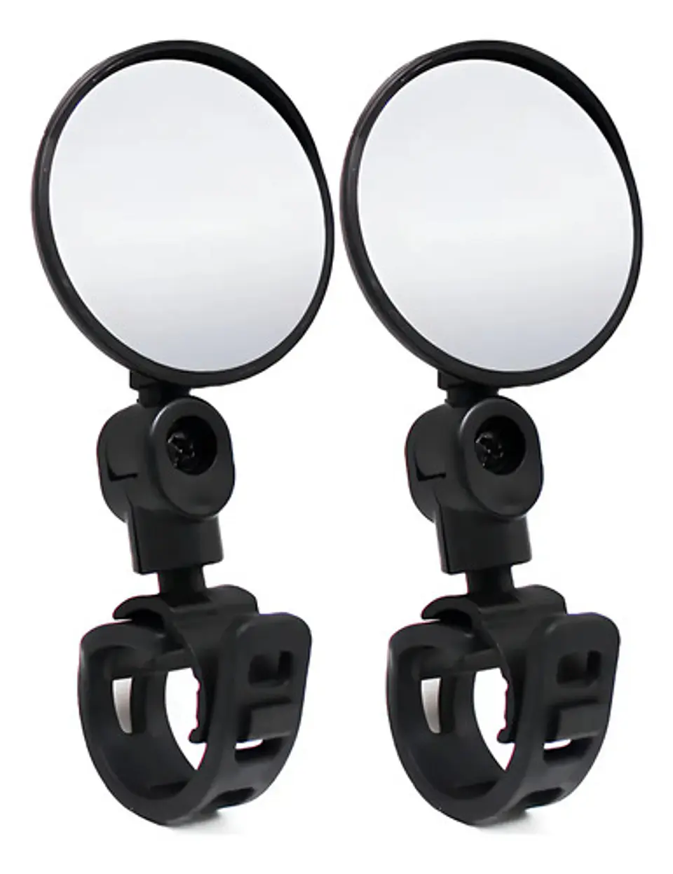 Kit De 2 Espejos Retrovisores Para Bicicleta, Manillar Giratorio 360 Grados, Patinete Negro 1