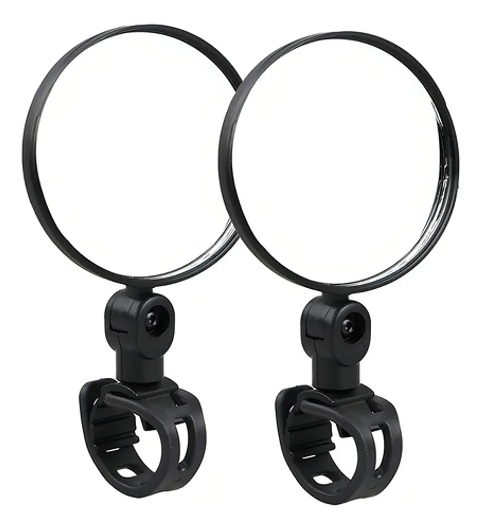 Kit De 2 Espejos Retrovisores Para Bicicleta, Manillar Giratorio 360 Grados, Patinete Negro 5