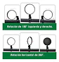 Kit De 2 Espejos Retrovisores Para Bicicleta, Manillar Giratorio 360 Grados, Patinete Negro - Miniatura 6
