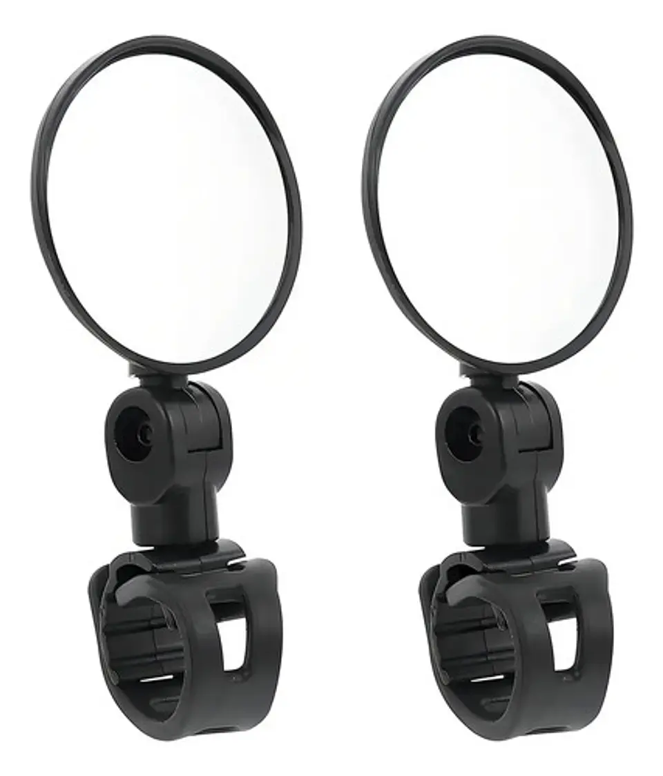Kit De 2 Espejos Retrovisores Para Bicicleta, Manillar Giratorio 360 Grados, Patinete Negro 10