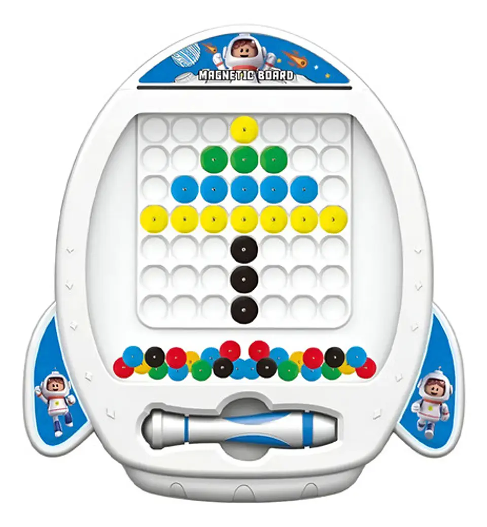 Tablero Mágico Cohete Blanca Space Rocket Con Lápiz Y Tarjetas Blanco 1