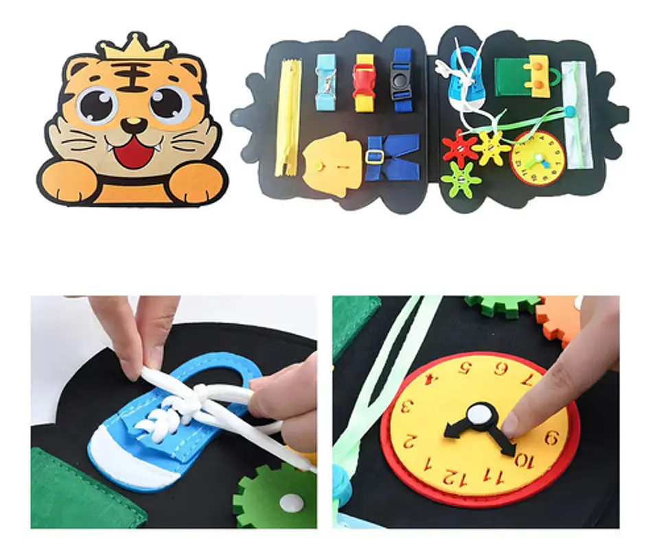 Maletin Tablero Didactico Multisensorial Montessori Niños 3