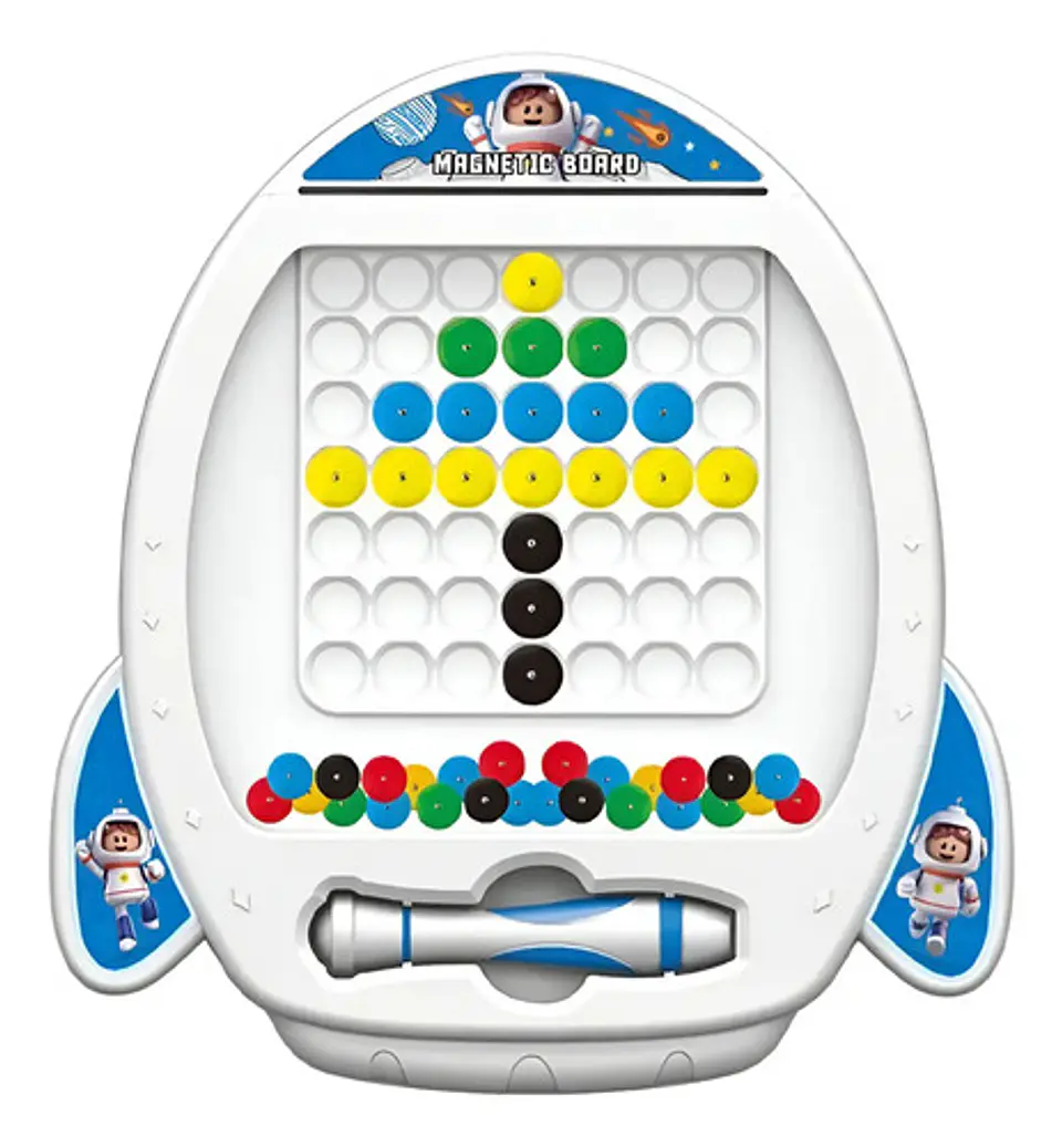 Tablero Mágico Cohete Blanca Space Rocket Con Lápiz Y Tarjetas Blanco 1