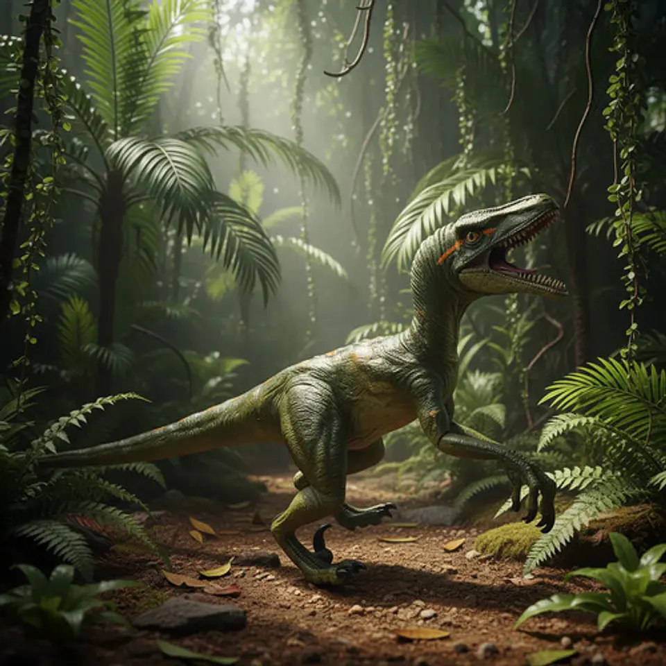 Dinosaurio Gigante 65cm Velociraptor Juguete Realista 2