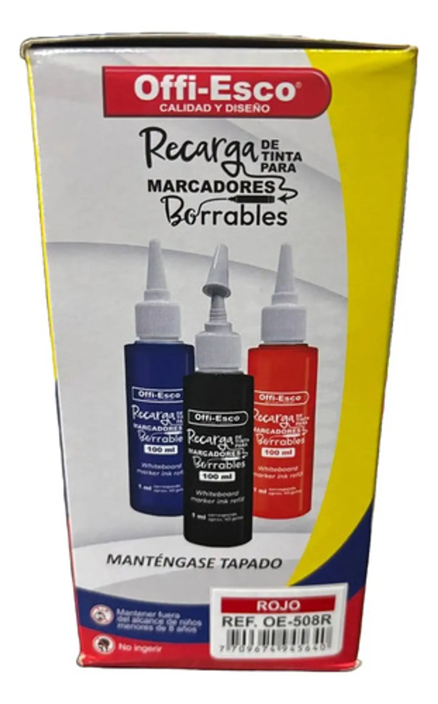 Recarga 100ml Para Marcador Borrable Offi-esco 2