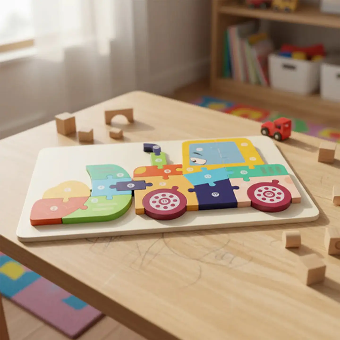 Rompecabezas Madera Infantil  Didactico Medios De Transporte 1
