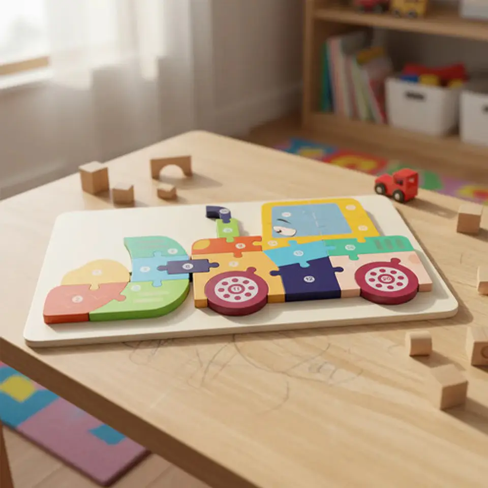 Rompecabezas Madera Infantil  Didactico Medios De Transporte 1